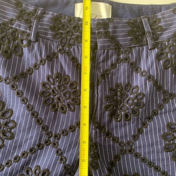 ANTHROPOLOGIE ETT:TWA Embroidered Eyelet Pants - Picture 6 of 8